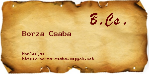 Borza Csaba névjegykártya